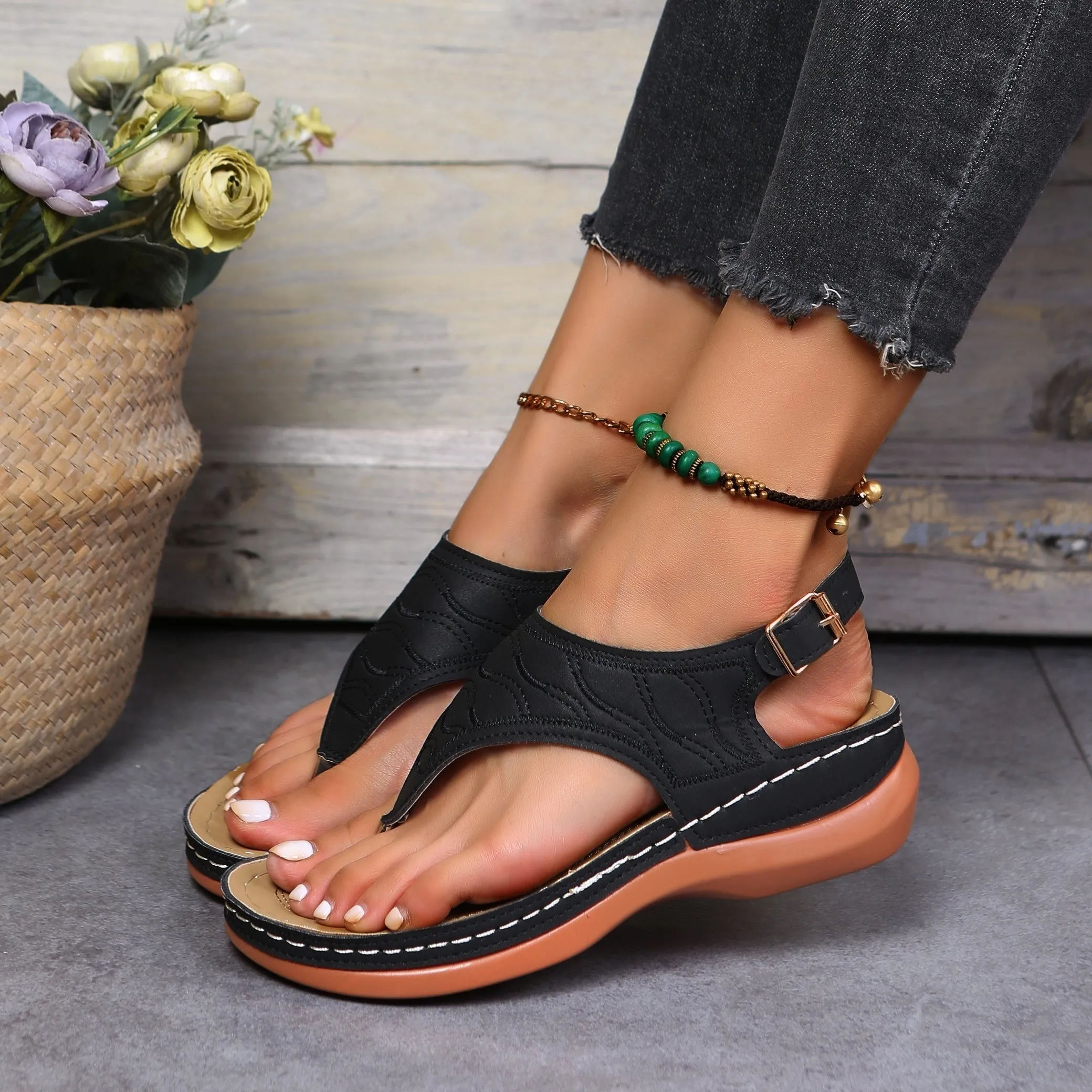Jane - Casual leather orthopedic sandals