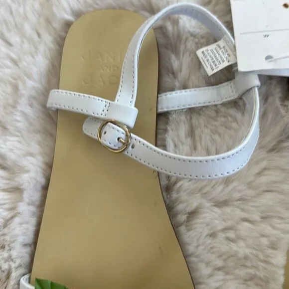 Janie &amp; Jack Flower Sandal White Size 4K