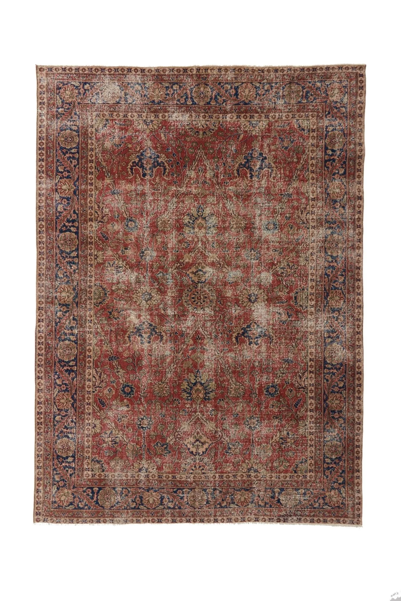 'Jasmine' Turkish Vintage Area Rug - 7’10” x 11”