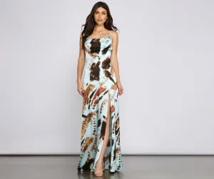 Jewel Formal Stylish Satin Asymmetrical Dress