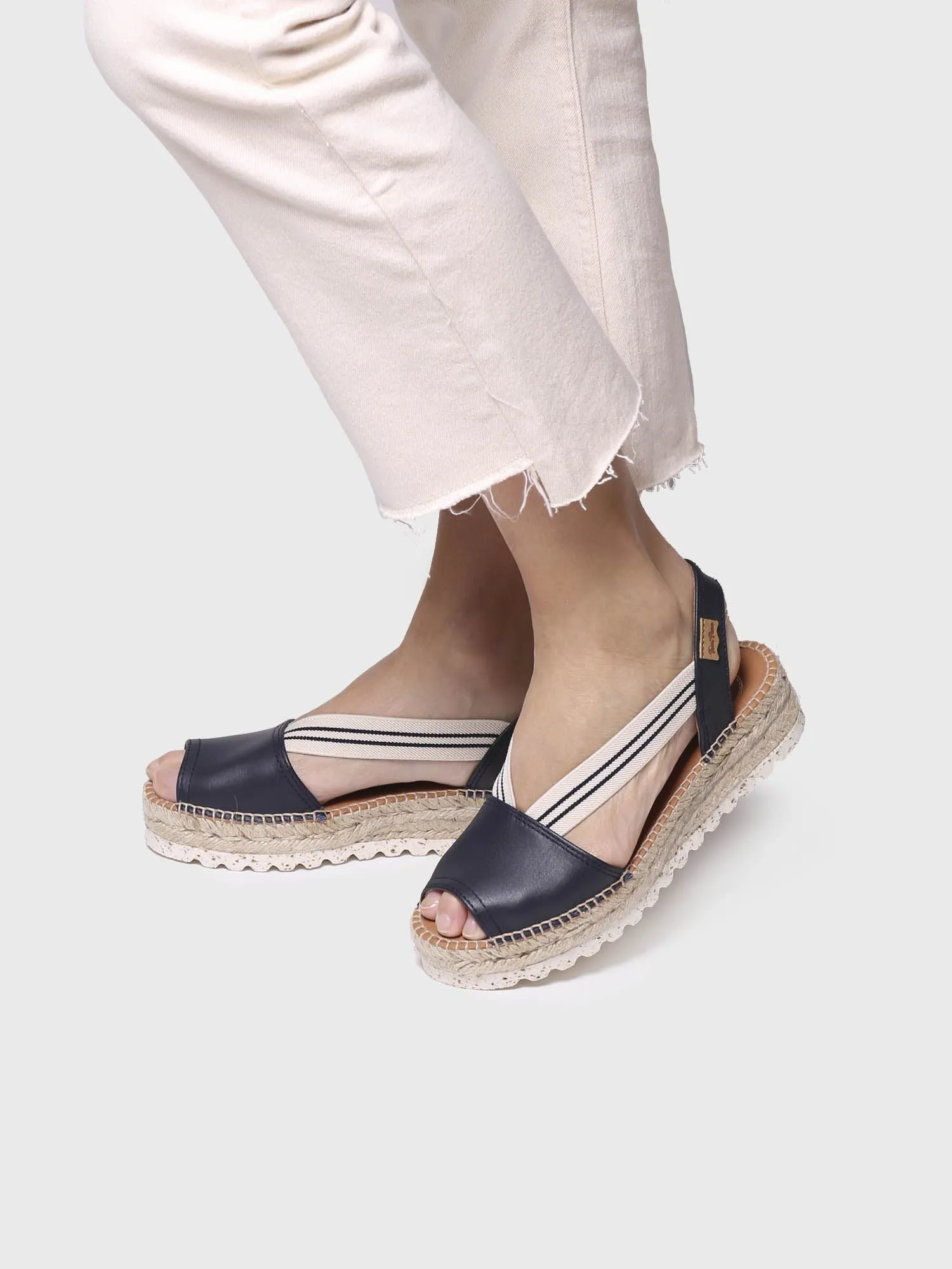 Jute platform sandal for women - ESTEL-SW