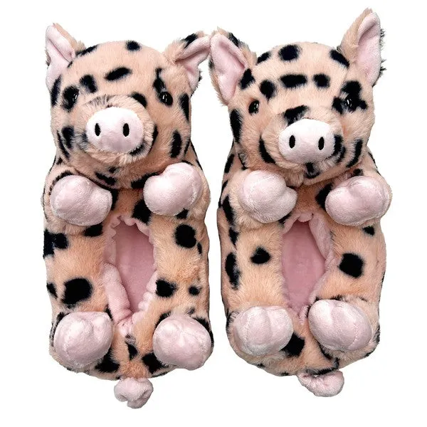 Kid's Piggy Hugs Cute Plush Animal Slippers