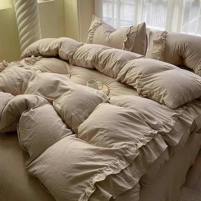 Korean Princess Ruffles Bedding Set