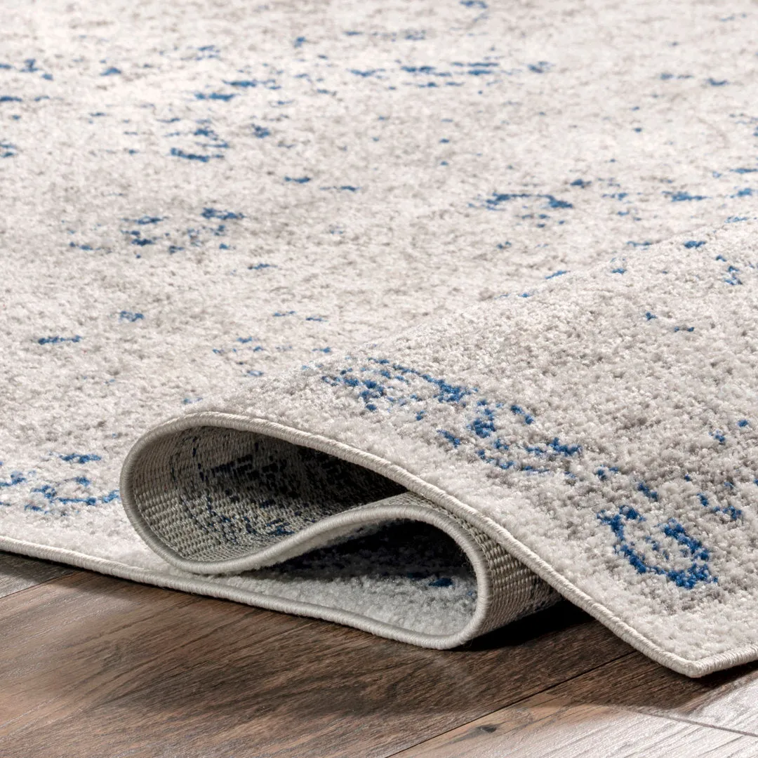 Kristine Power Loom Performance Oriental Blue Rug One Allium Way® Rug Size: Runner 2'6" x 10'