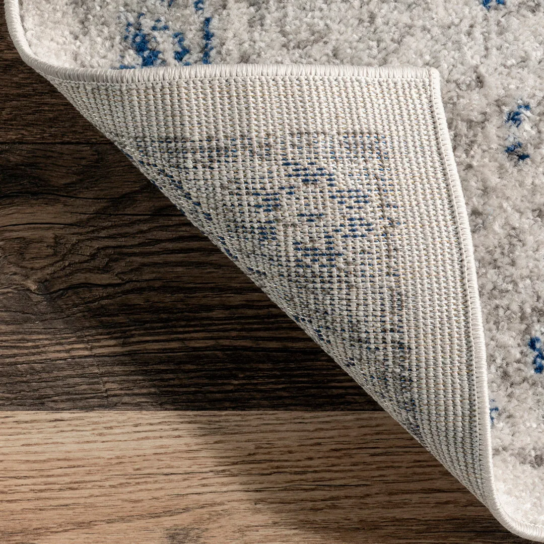 Kristine Power Loom Performance Oriental Blue Rug One Allium Way® Rug Size: Runner 2'6" x 10'