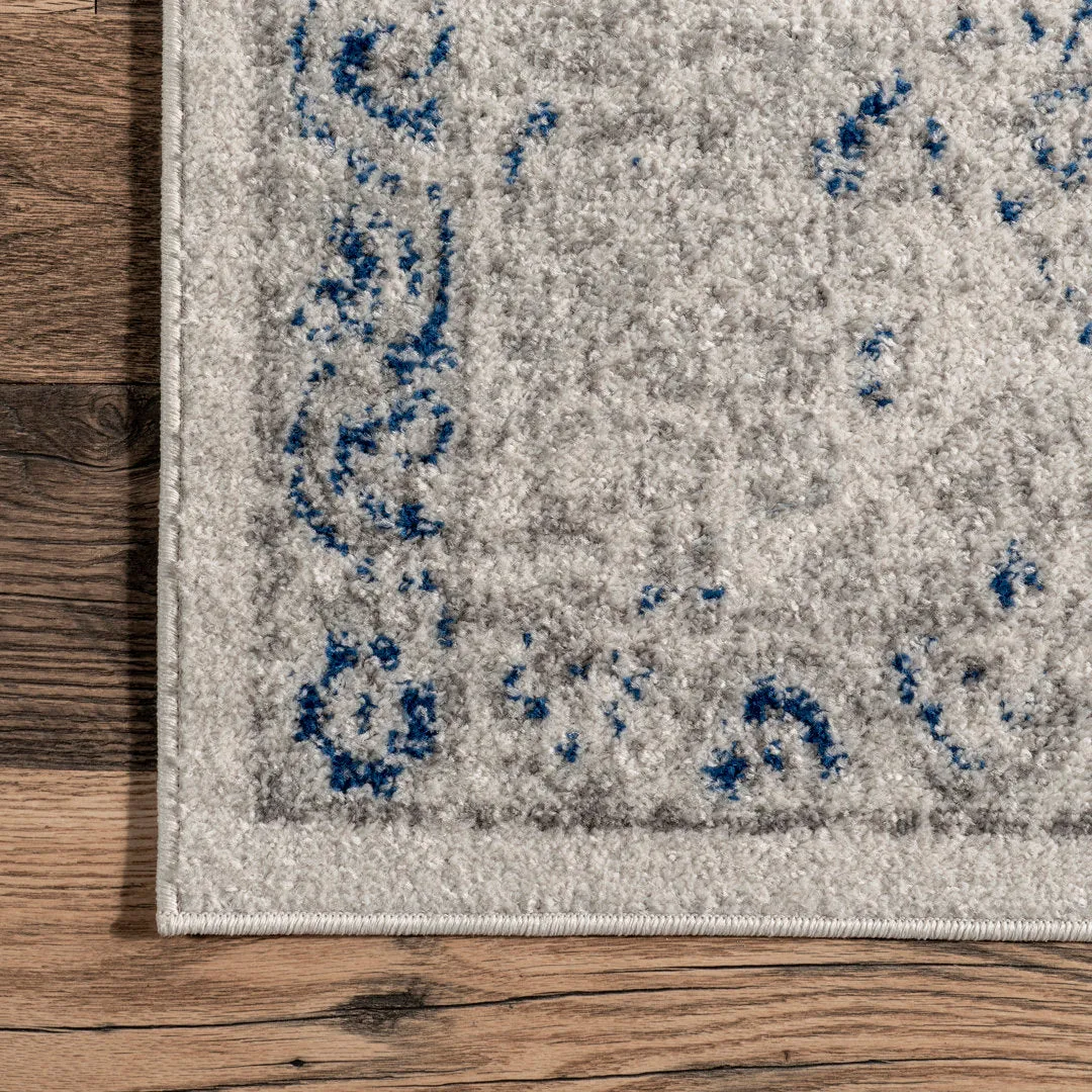 Kristine Power Loom Performance Oriental Blue Rug One Allium Way® Rug Size: Runner 2'6" x 10'