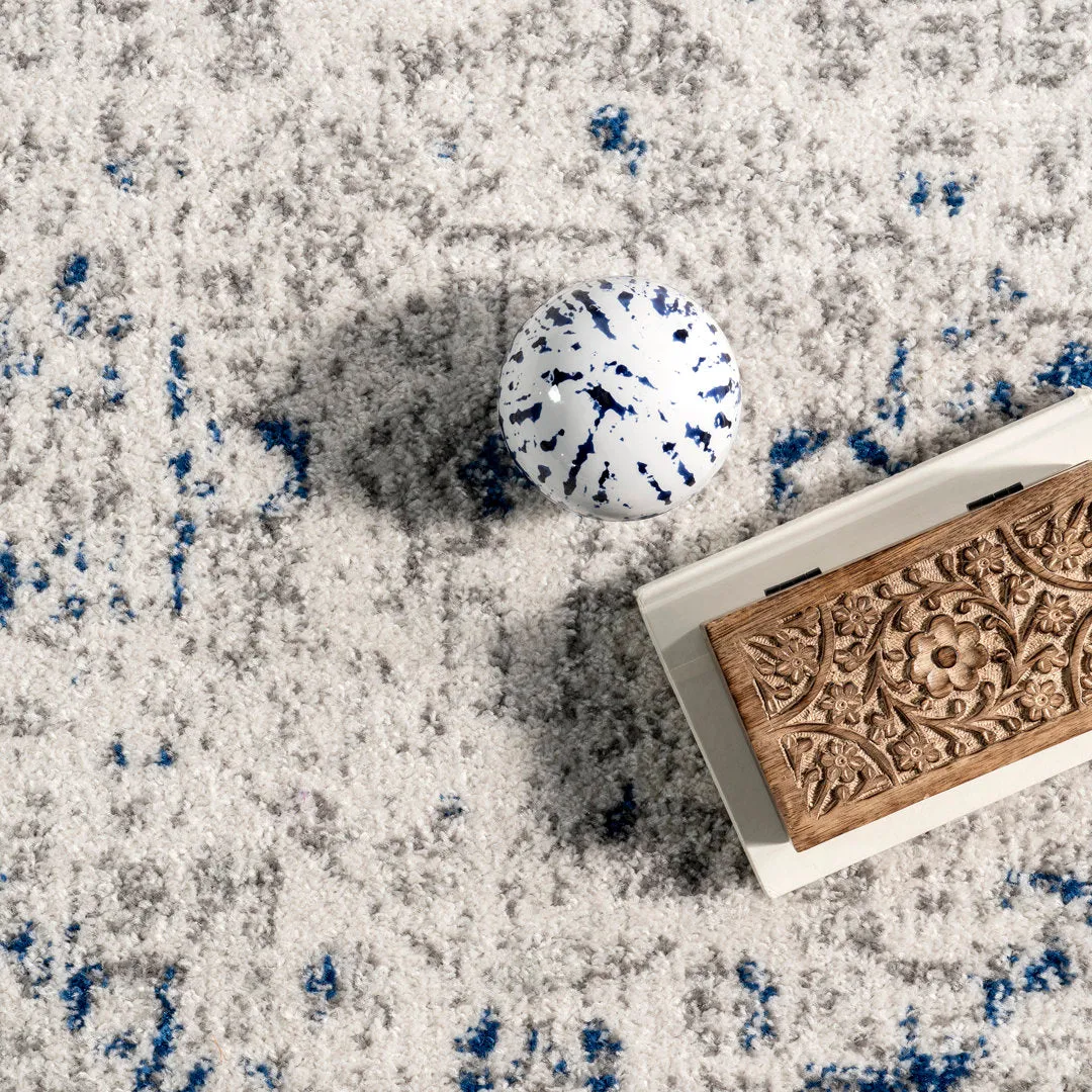 Kristine Power Loom Performance Oriental Blue Rug One Allium Way® Rug Size: Runner 2'6" x 10'