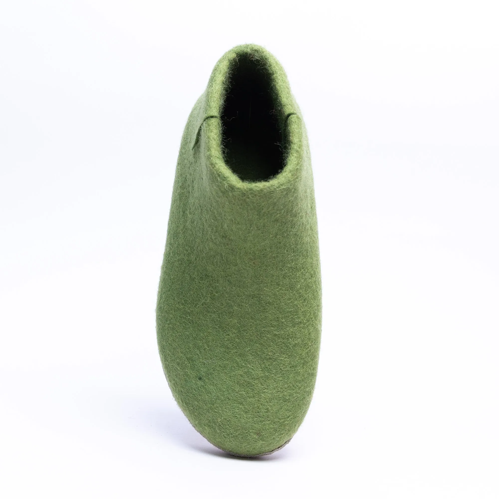KUUMA – Light Green Wool Felt Boots for Men Warm, Non-Slip, Indoor Comfort