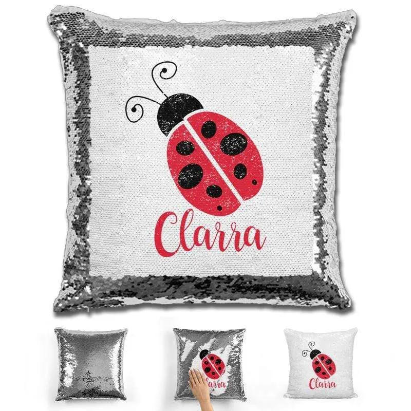 Ladybug Personalized Magic Sequin Pillow