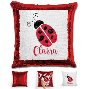 Ladybug Personalized Magic Sequin Pillow
