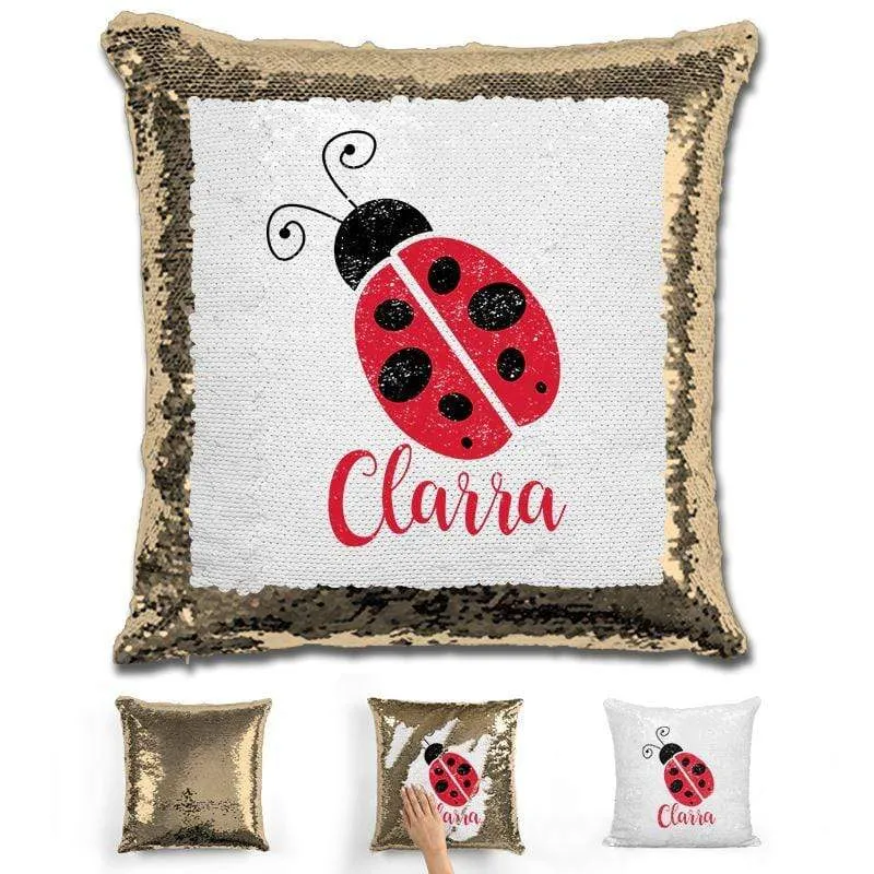 Ladybug Personalized Magic Sequin Pillow