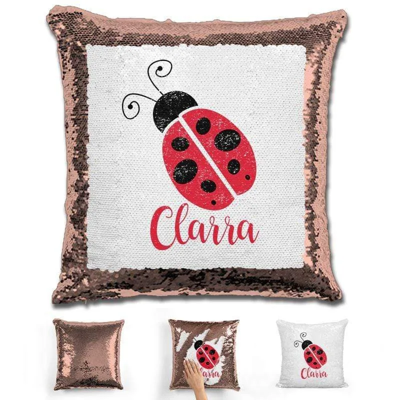 Ladybug Personalized Magic Sequin Pillow