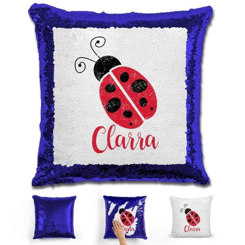 Ladybug Personalized Magic Sequin Pillow