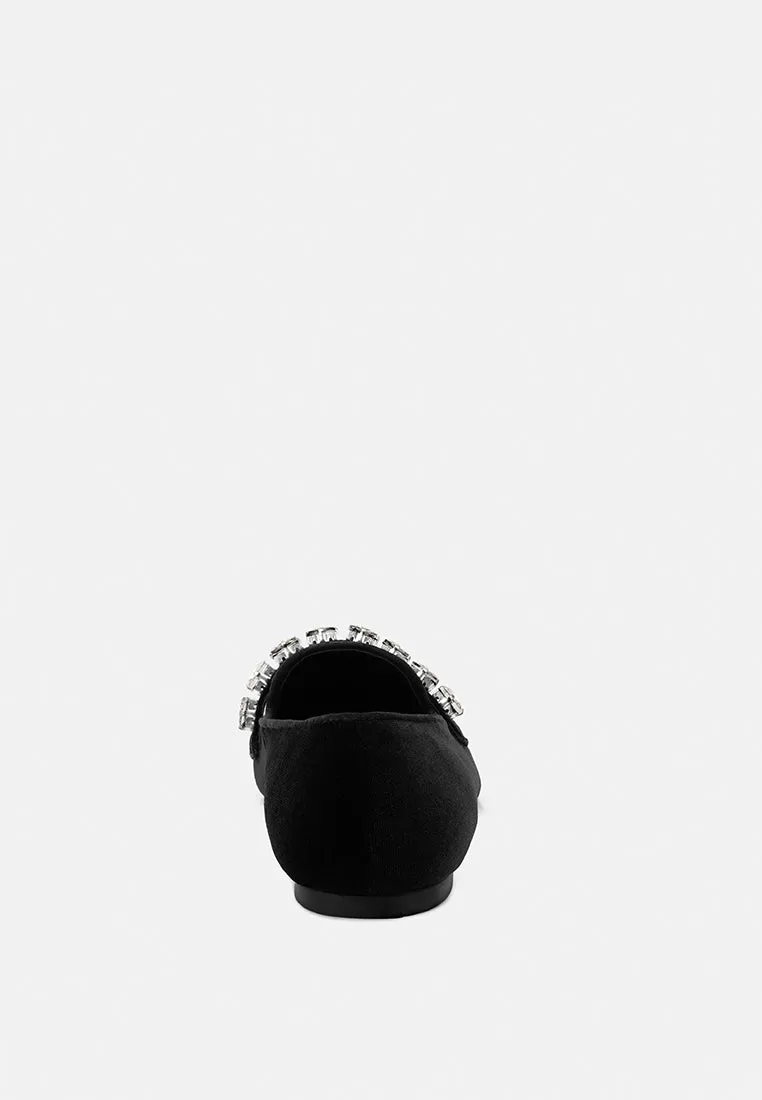 Lamington Handcrafted Velvet Diamante Loafers By Ruw