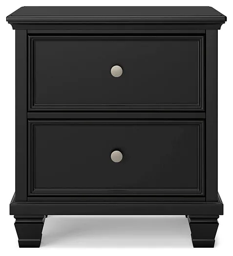 Lanolee King Panel Bed with Mirrored Dresser and 2 Nightstands