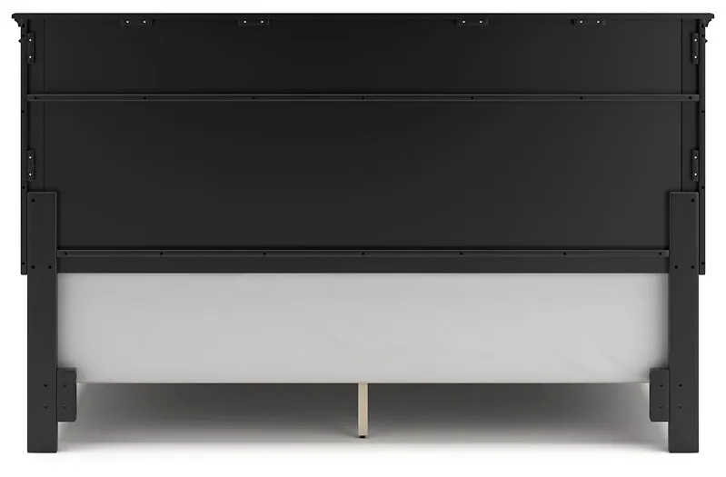 Lanolee King Panel Bed with Mirrored Dresser and 2 Nightstands