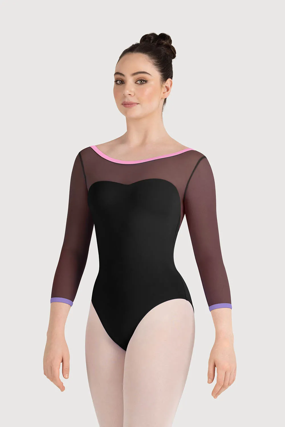 LB5249 - Bloch Cilla Sweetheart Mesh Womens 3/4 Sleeve Leotard