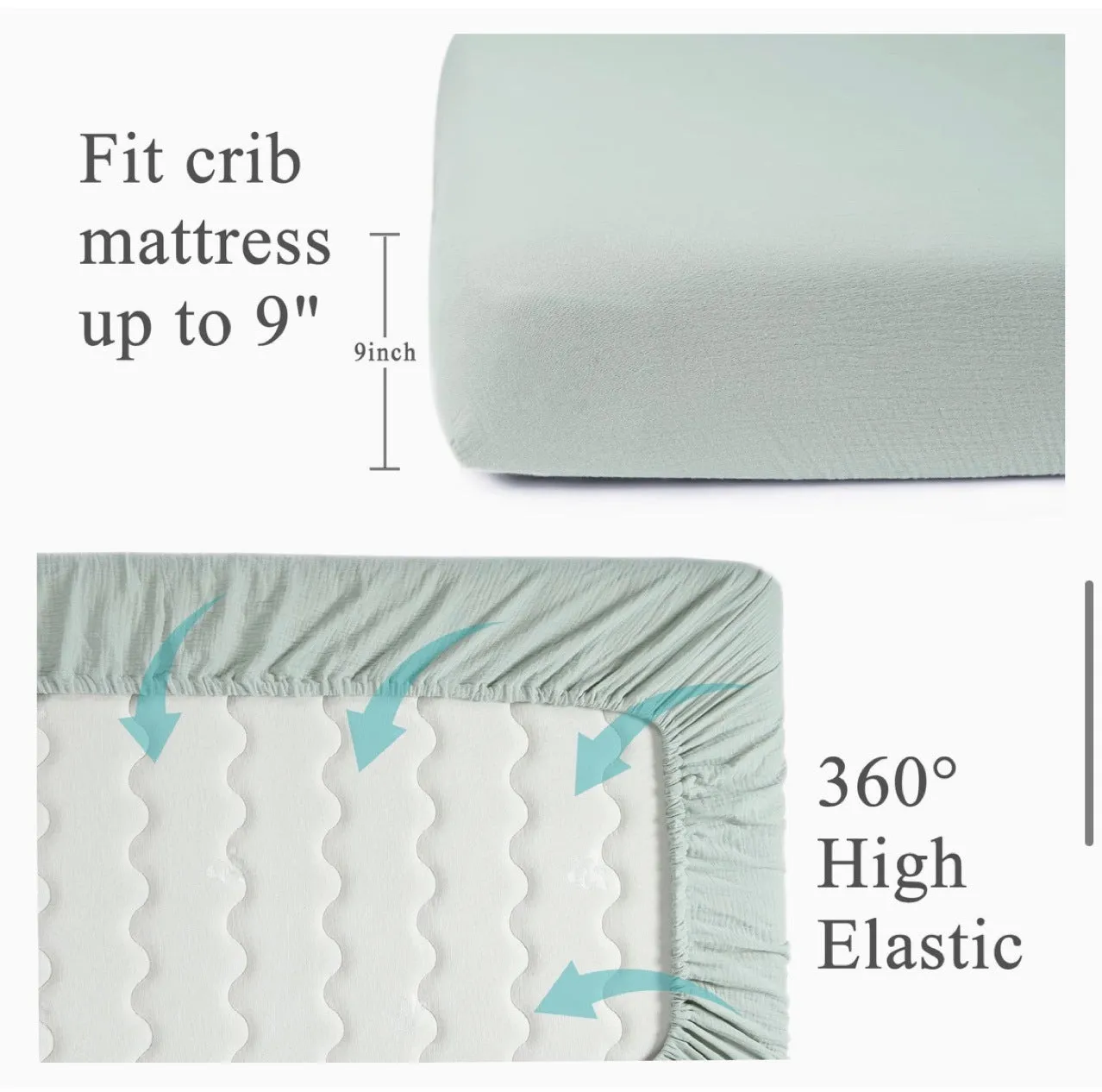 Light 100% Cotton Patterned Cot Sheets