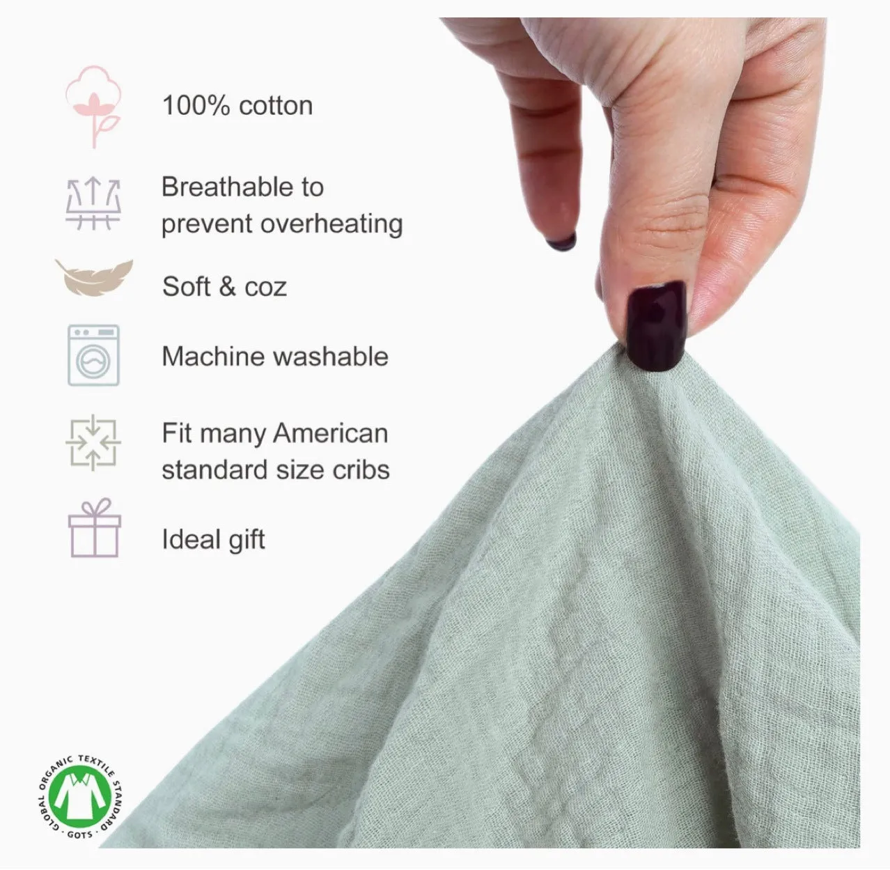 Light 100% Cotton Patterned Cot Sheets