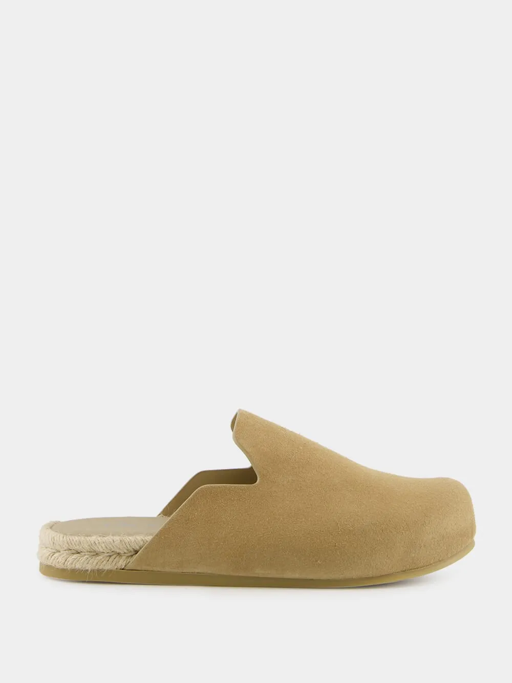 Light Brown Suede Mules