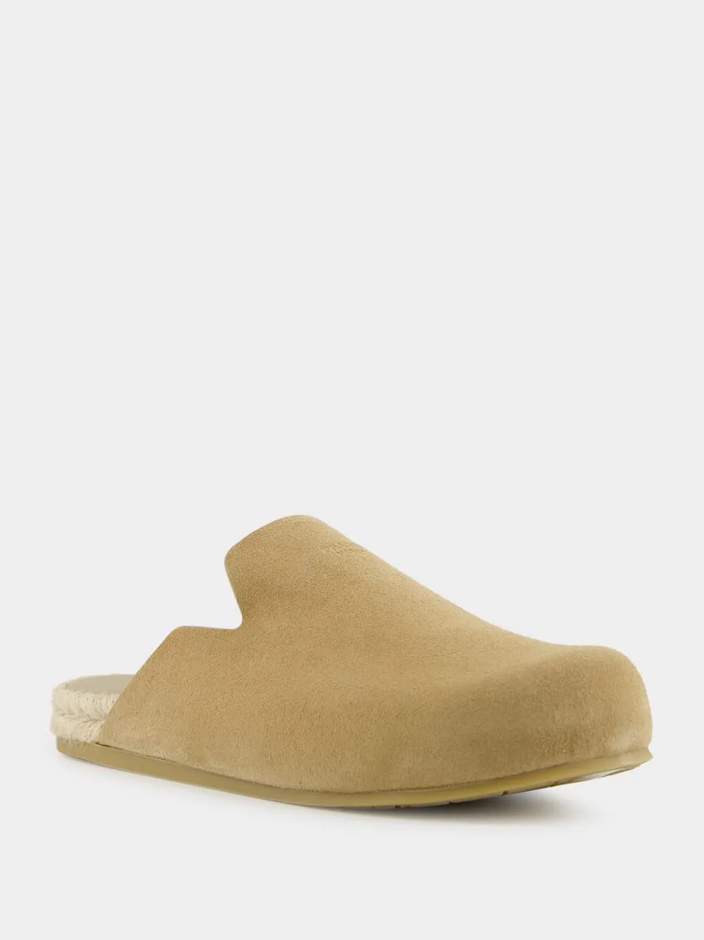 Light Brown Suede Mules