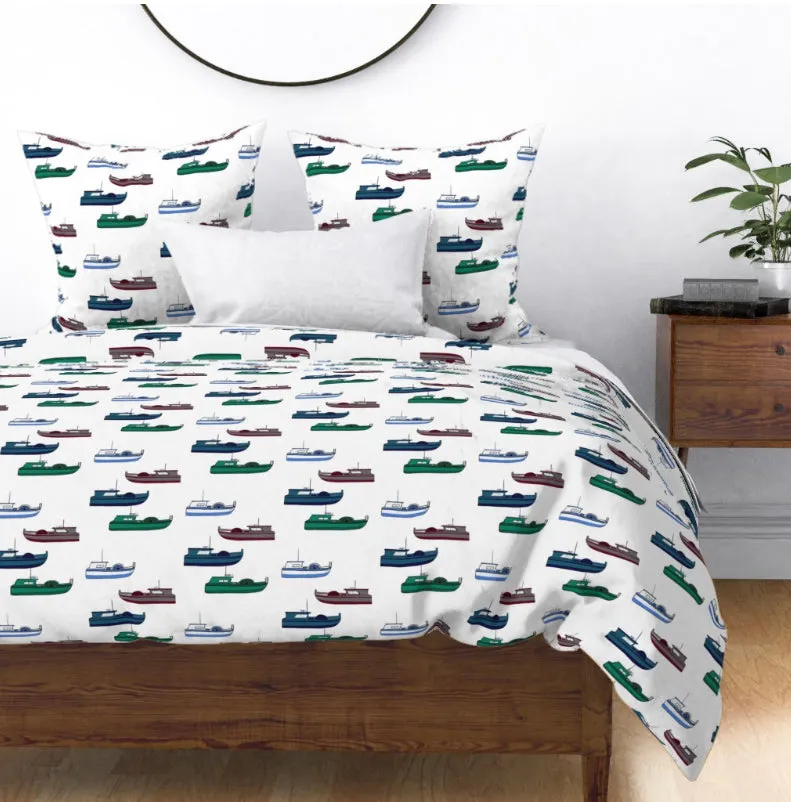 Limited Edition Gillnet Fishing Boats Sheets, Duvet or Blanket