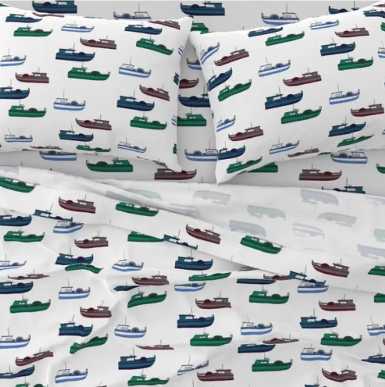 Limited Edition Gillnet Fishing Boats Sheets, Duvet or Blanket
