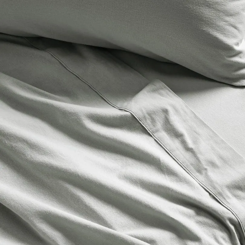 Linen House Grey Flannelette Winter Flat Sheet