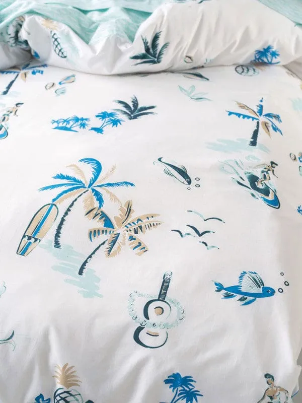 Linen House Hiccups Blue Surfari Duvet Cover Set