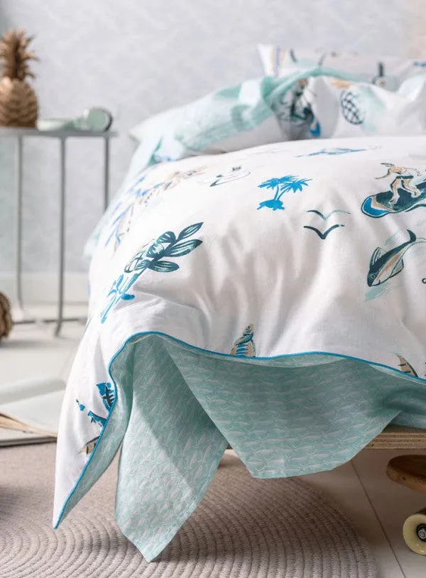 Linen House Hiccups Blue Surfari Duvet Cover Set
