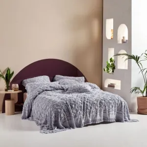 Linen House King Bed Cover SKY Somers Throw