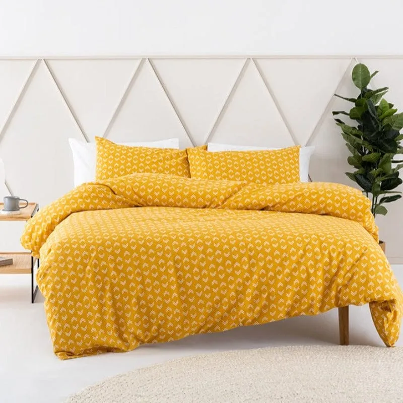 Linen House Marlow Mustard Duvet Cover Set