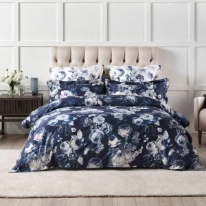 Linen House Navy Jardin Duvet Cover Set
