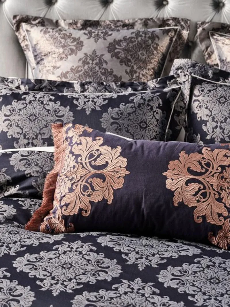 Linen House  Navy Yvette Duvet Cover Set