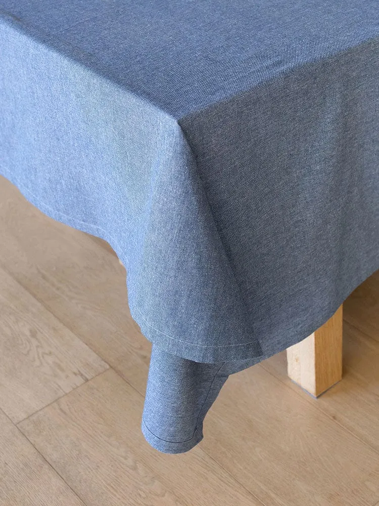 Linen House Revana Chambray Navy Tablecloth