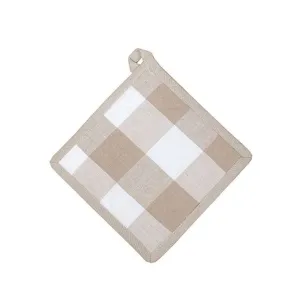 Linen House Revana Check Stone Pot Holder