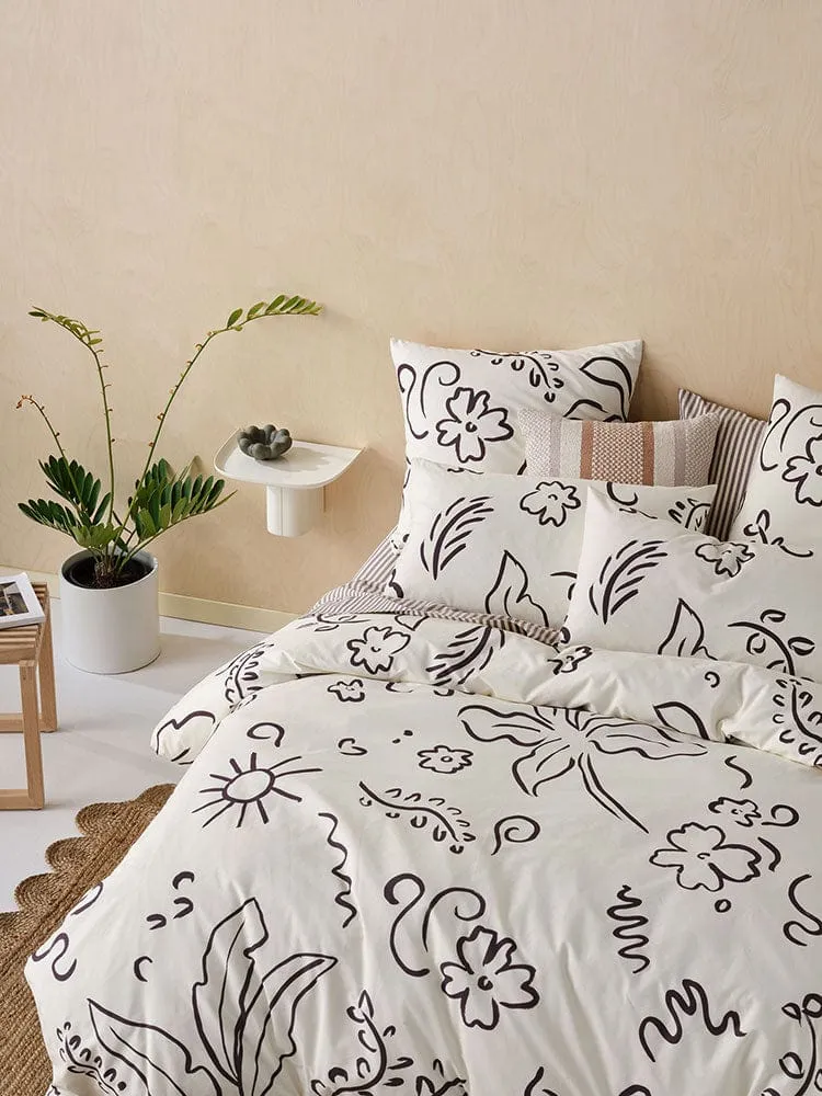 Linen House Vanilla Kenzi Duvet Cover Set