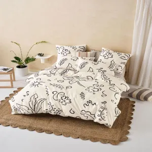Linen House Vanilla Kenzi Duvet Cover Set
