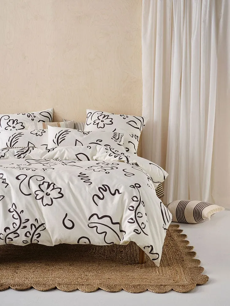 Linen House Vanilla Kenzi Duvet Cover Set