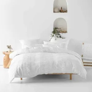 Linen House White Almira Duvet Cover Set
