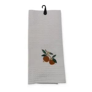 Linen House White Orange Orchard Tea Towel 44x65cm