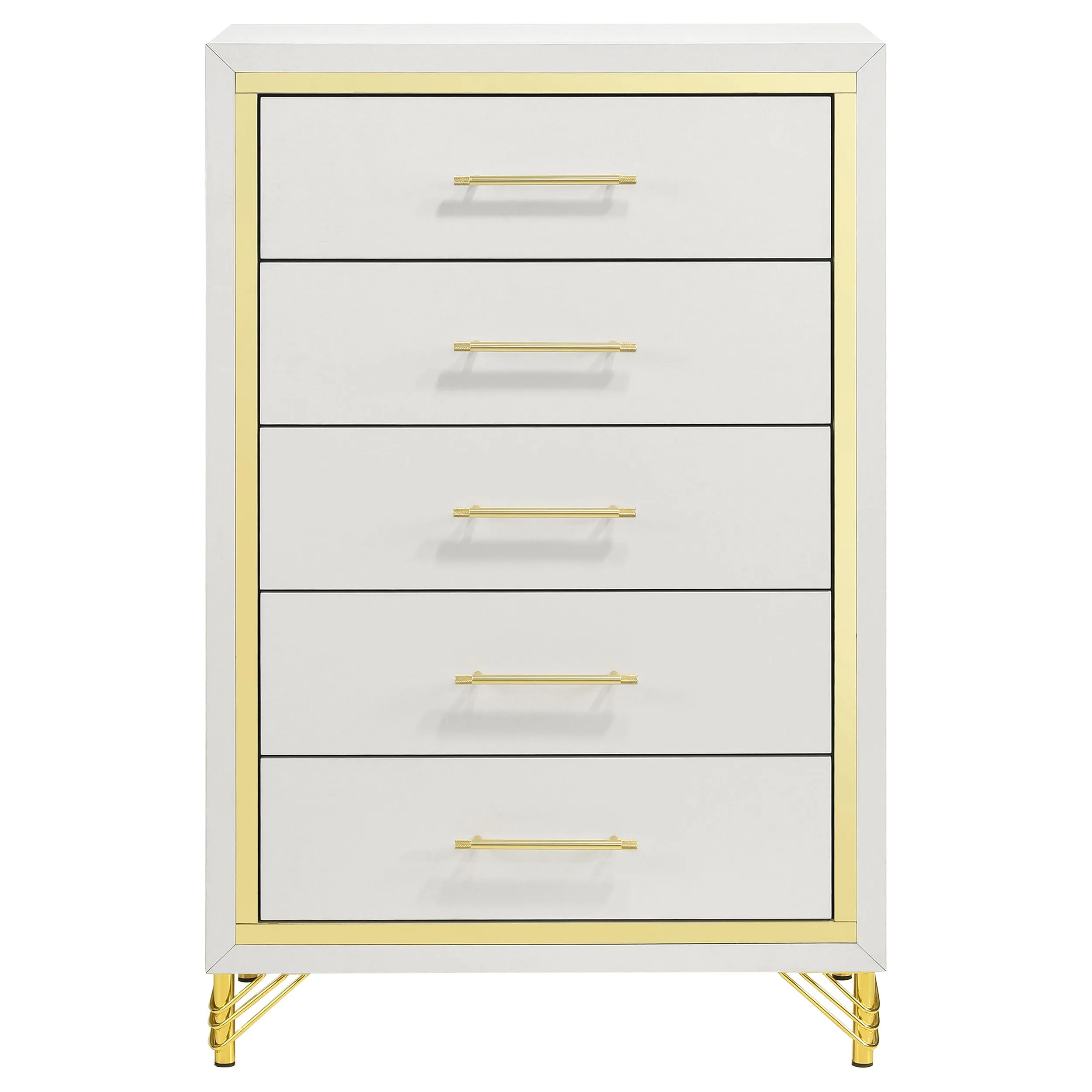Lucia 5-drawer Bedroom Chest of Drawers White