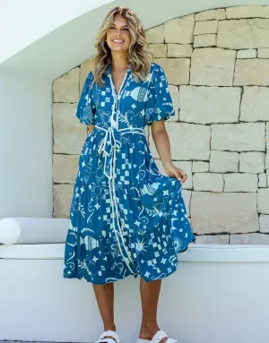 Lunar Shirt Dress - Blue