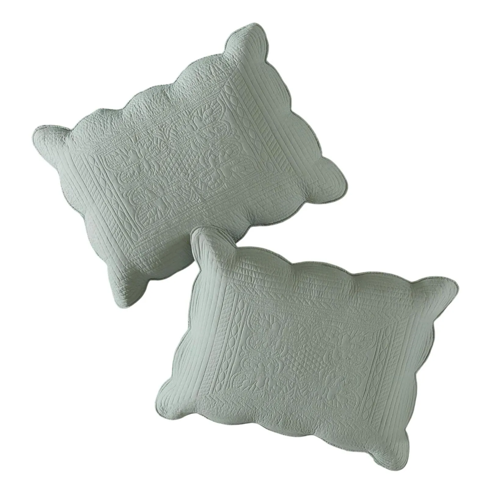 Madison Park 3-Piece Tuscany Brushed Coverlet Set Seafoam Full / Queen