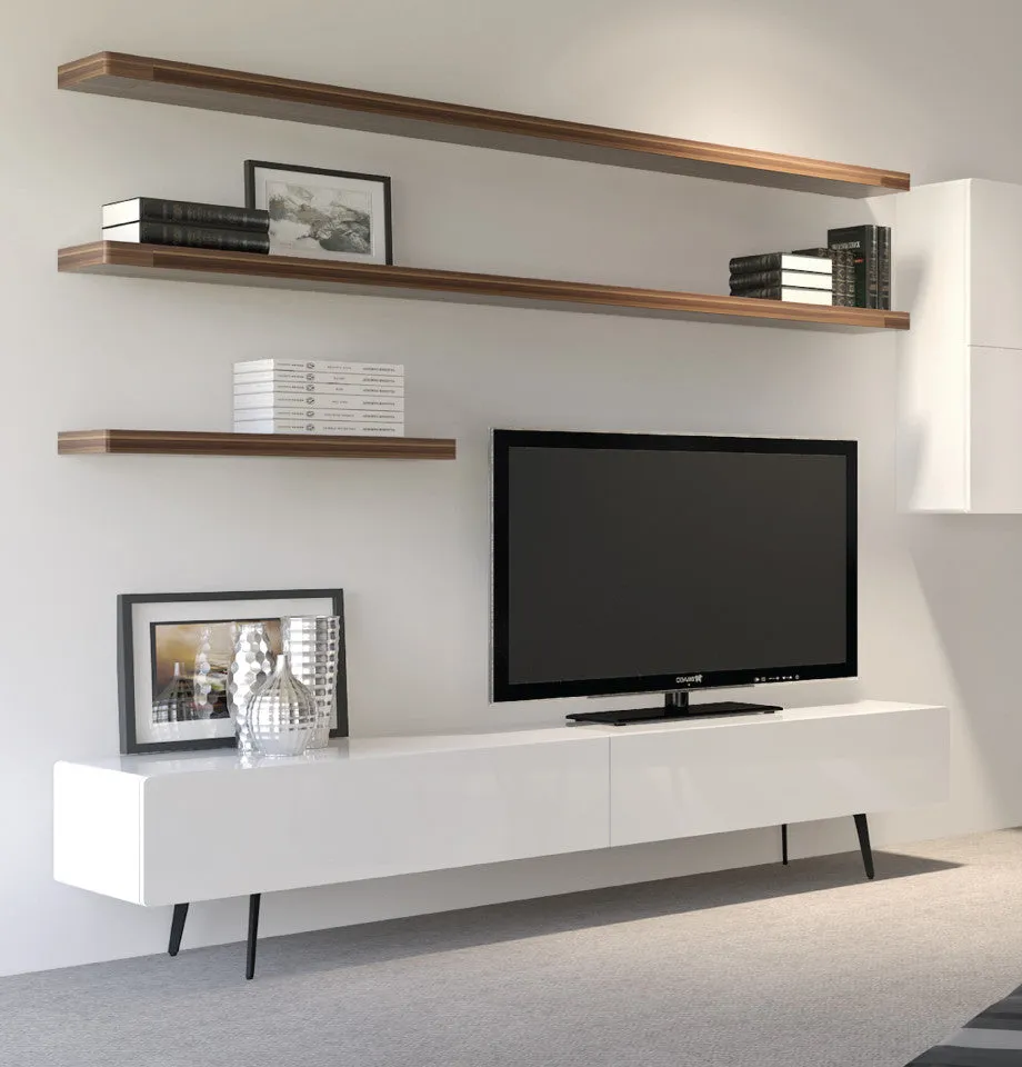 Manly Freestanding Entertainment Unit 2200 - High Gloss White