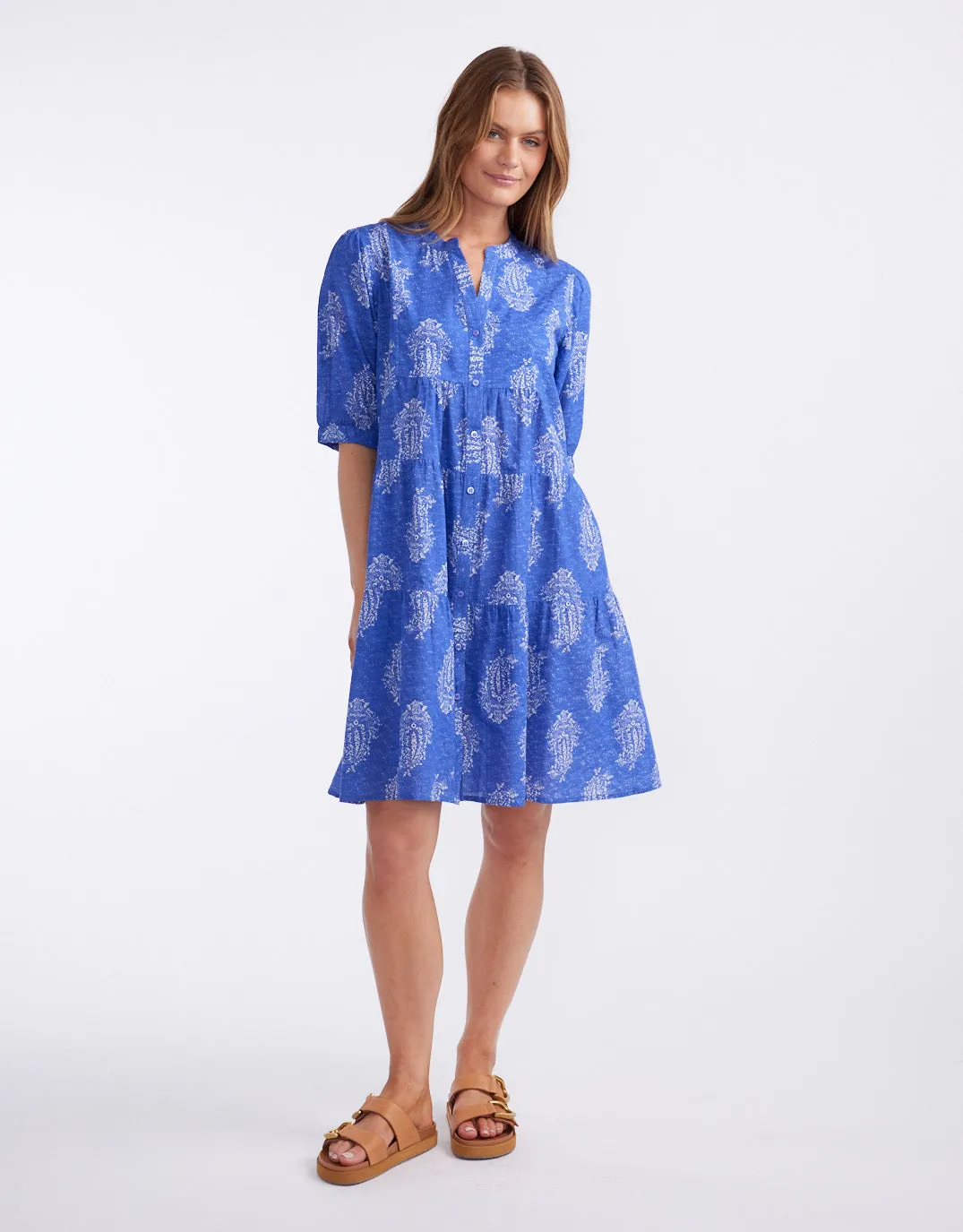 Marilyn Mini Dress - Shrine Blue