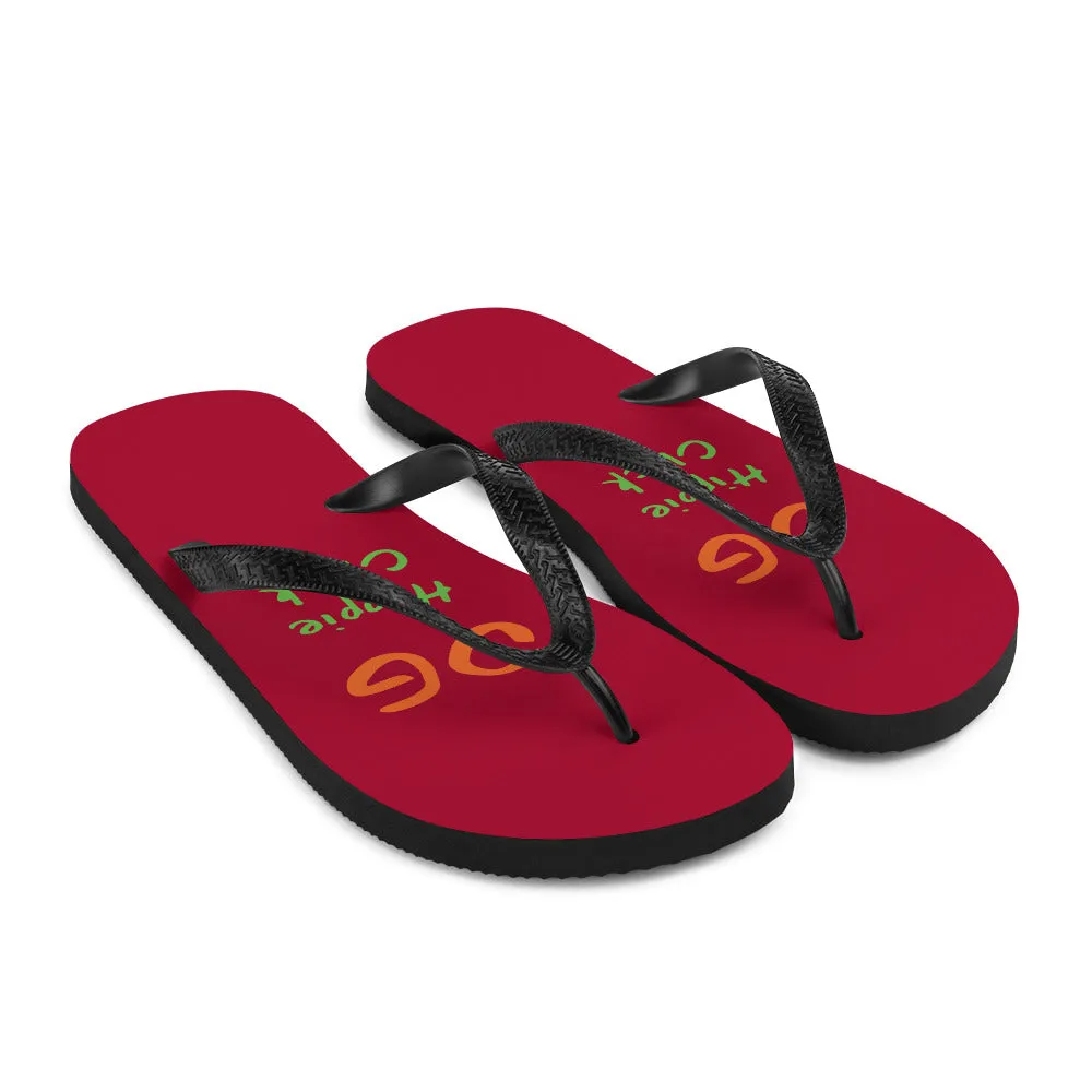 Maroon Flip-Flops