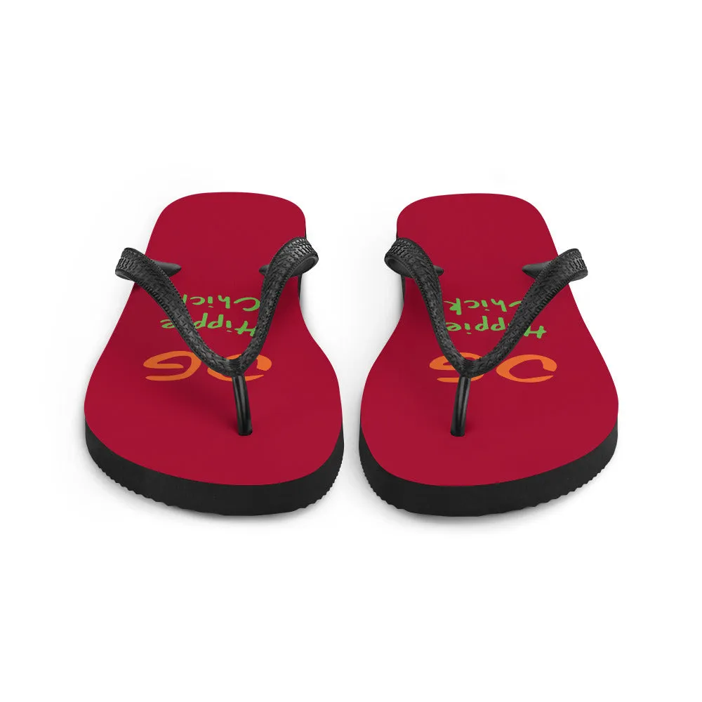 Maroon Flip-Flops