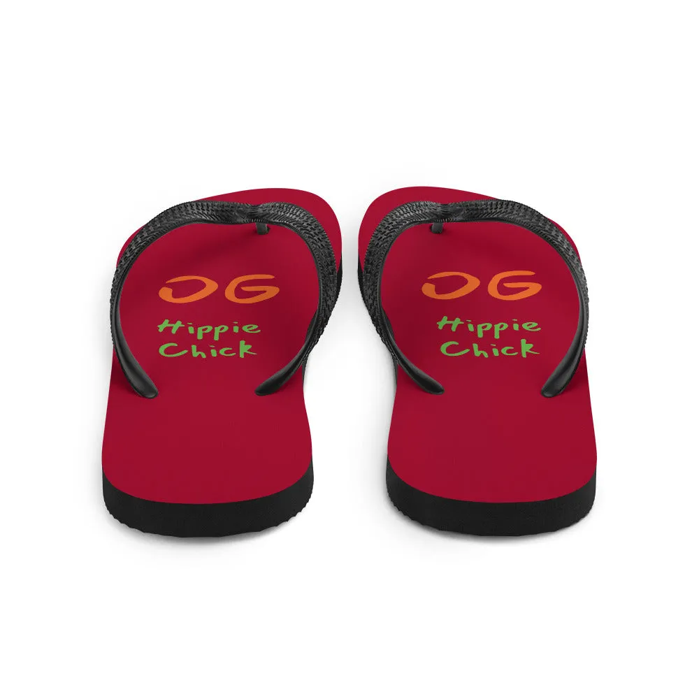 Maroon Flip-Flops