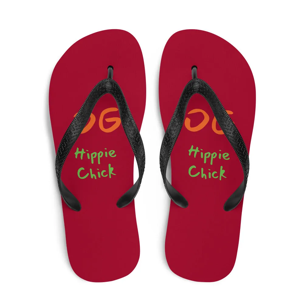 Maroon Flip-Flops